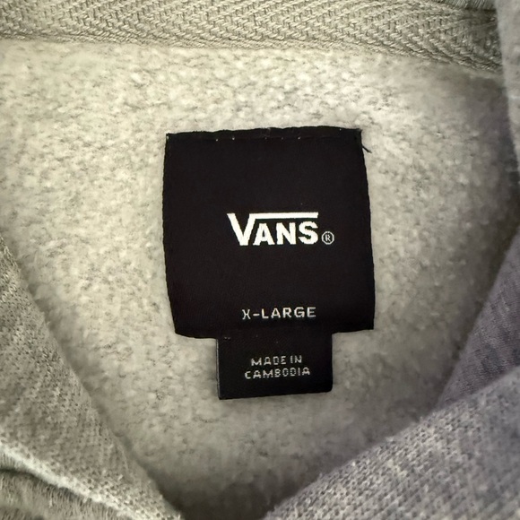 Vans Gray Hoodie - Authentic Custom Classics Youth XL - Picture 3 of 3